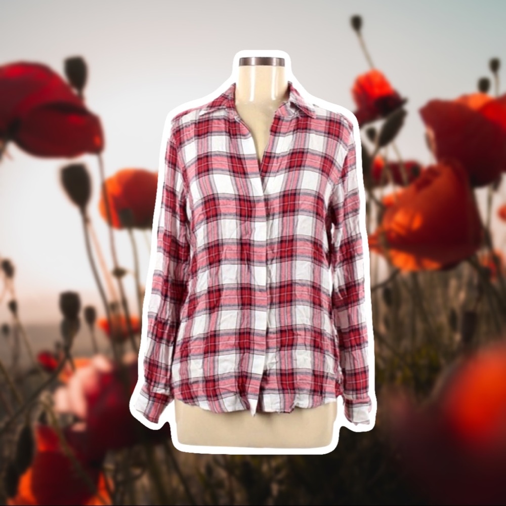 Sam Edelman | Plaid Button Down Top